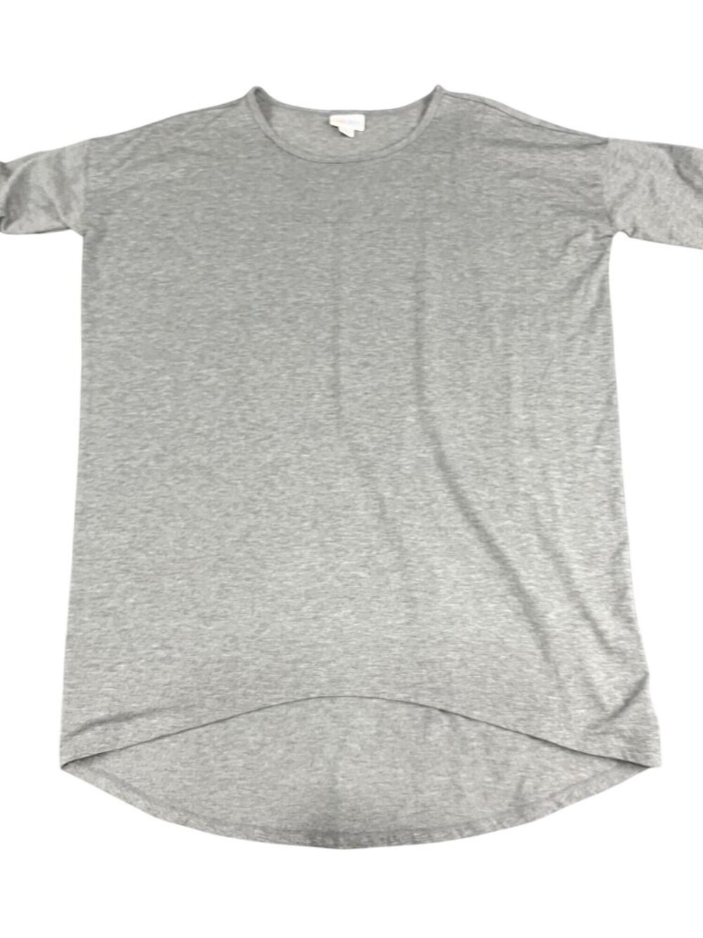 LuLaRoe Gray High-Low Hem Short-Sleeve T-Shirt Womens S